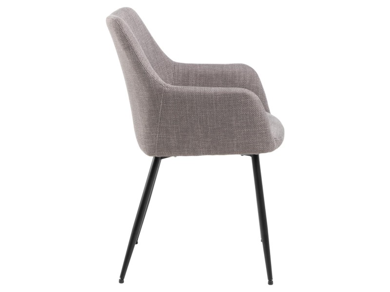 Krzesło Lizzy z podłokietnikami szare jasne - ACTONA